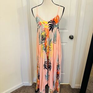 Tropical Print Maxi Dress